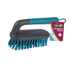 Plastic Scrubbing Brush with handle 21cm
